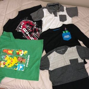 Bundle of boys t shirts size 8 one is 5/6